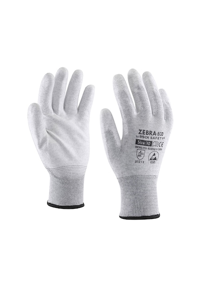 Rock Safety Zebra-eco Esd Tam Kaplı Pu Eldiven 5 Çift