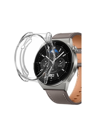 Huawei Watch Gt5 Pro 46mm Kılıf 360 Full Round Soft Silicone Şeffaf Watch Gt5 Pro 46mm İle Uyumlu Kılıf - Şeffaf