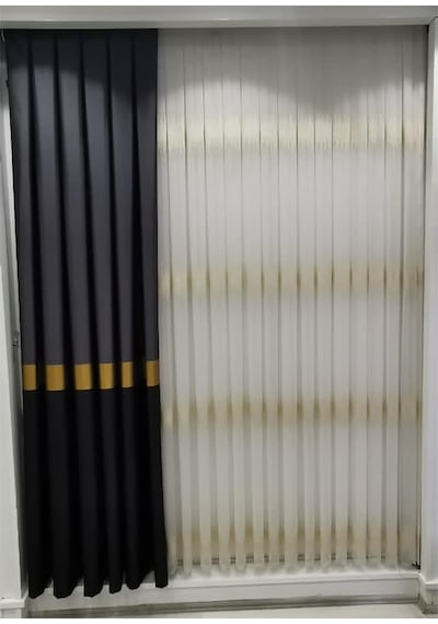 Evdepo Home Sık Pileli Pano Fon Perde Çift Kanat Antrasit