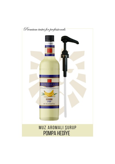 Simonelli Muz Kahve Şurubu 700 ML + Pompa