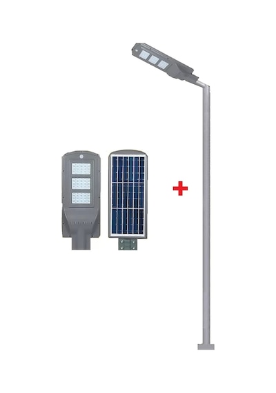 60W Solar Sokak Lambasi + 3M. Lamba Direği