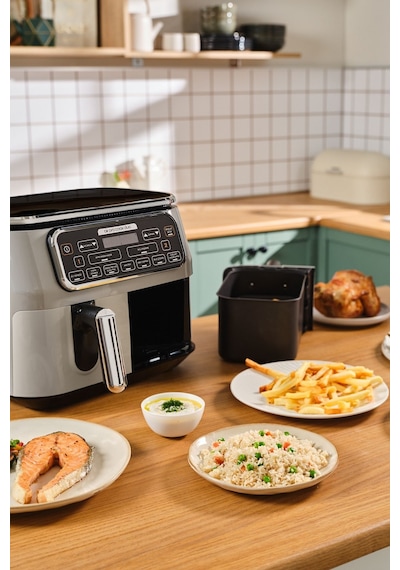 Karaca Air Pro Cook Duo Ev Yemeği Xxxl 8 Kişilik Airfryer 4 + 4 L