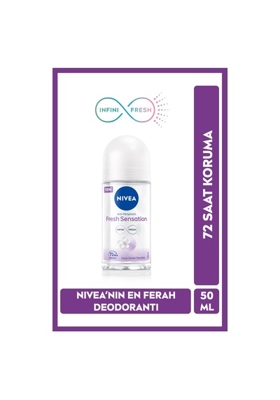 Kadın Roll-on Deodorant Fresh Sensation 50 Ml, 72 Saat Anti-perspirant Koruma, Uzun Süreli Koruma