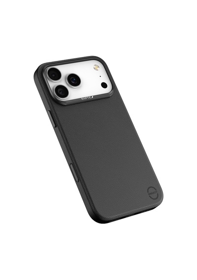 Apple Uyumlu iPhone 17 Pro Kılıf M-safe Şarj Özellikli Polimerik Deri Raptic Urban Nano Kapak Siyah