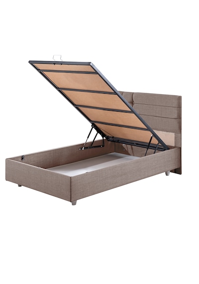 Viyana Tek Kişilik Baza Başlık Comfort Yatak Seti Açık Kahve 90 x 190
