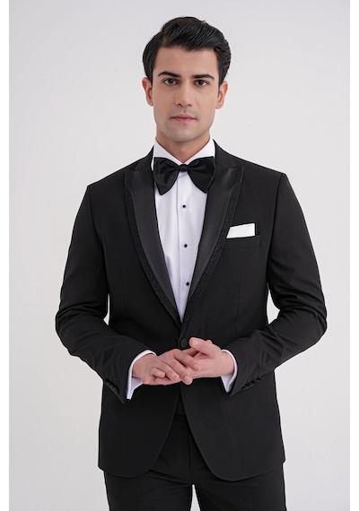 Black 085 Takım Slim Siyah Siyah