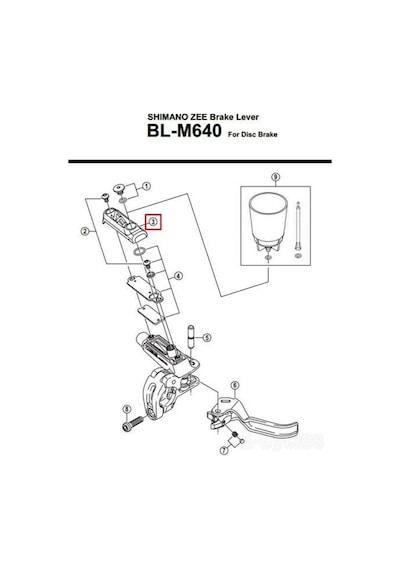 Shimano Zee Bl-m640 Hidrolik Fren Kolu Kapağı Sağ Y8sh05000
