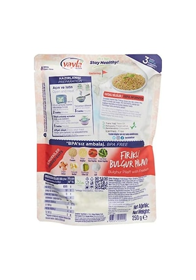 Yayla Hazır Firikli Bulgur Pilavı 250 Gr