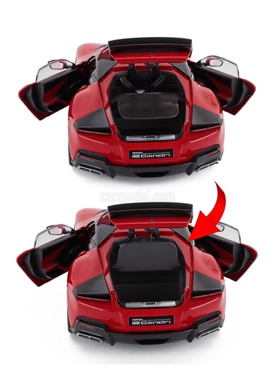 1:18 Ölçek Polistil 2024 Ferrari 12 Cılındrı + Showcase Diecast Metal Minyatür Model Araba 25cm