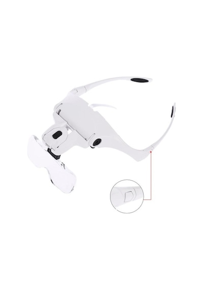 Nikula-5 Lens 1.0x-3.5x, 2led Işıklı Ile Ayarlanabilir Gözlük Büyüteç9892b2