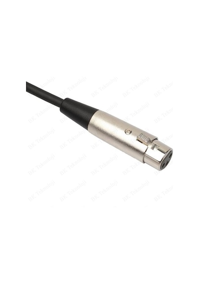 3 Pin XLR Dişi to 6.35mm Mono Erkek Mikrofon Ses Kablosu 5Metre