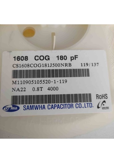 Cs1608cog181j500nrb 180pf 50v 603 Smd Seramik Kondansatör 700 Adet