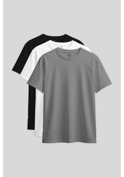Standart Fit Basic O Yaka 3lü Paket Siyah-beyaz-gri Melanj Kadın T-shirt - 97311 Siyah - Beyaz - Gri Standart Fit Basic O Yaka 3lü Paket Siyah-beyaz-gri Melanj Kadın T-shirt - 97311 Siyah - Beyaz - Gri