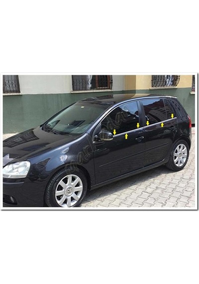 Markadan Vw Golf 5 Krom Cam Çıtası 2004-2009 4 Parça Paslanmaz Çe