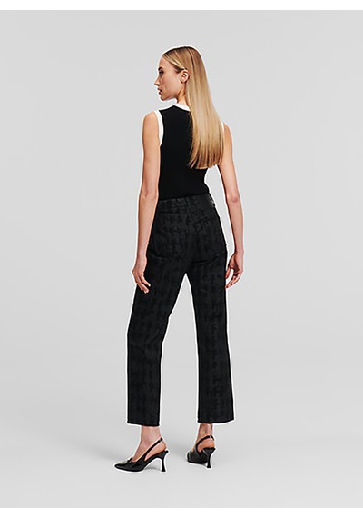 Karl Lagerfeld Siyah Kadın %100 Pamuk Denim Pantolon A1w10015