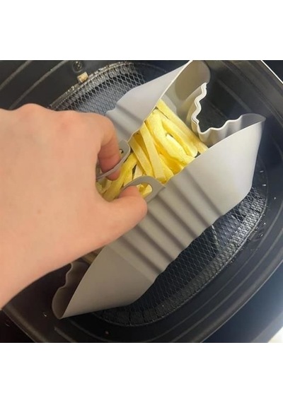 Renkli Isıya Dayanıklı Yıkanılabilir Silikon Fırın Airfryer Kare Model Pişirme Matı 20 Cm