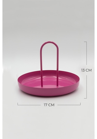 Pembe Metal Anahtarlık, Makyaj Ve Banyo Düzenleyici, Çok Amaçlı Organizer, Dekoratif Tabak & Kase Pembe