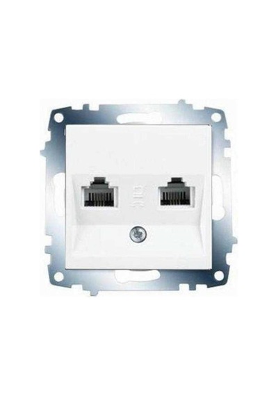 Viko Karre/meridian Beyaz İkili Nümeris Cat-3 Telefon Prizi Çerçevesiz - 90967033