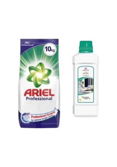 Ariel Professional Beyazlar İçin Matik Deterjan 10 KG + Biobellinda Genel Temizlik 1 L
