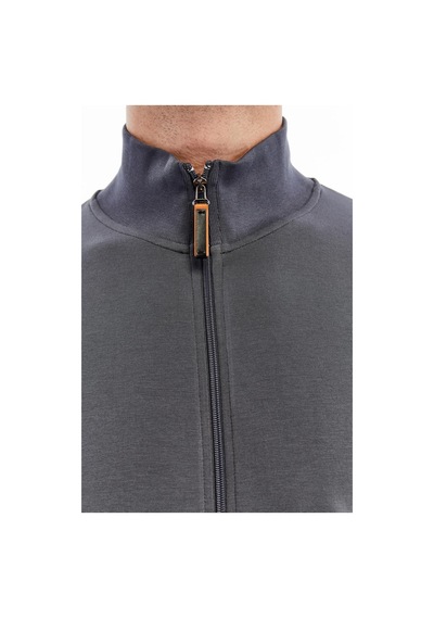 AR-MA Arma Erkek Slim Fit Sweatshirt Scuba Interlok, Tam Fermuarlı, Dik Yaka, Fleto Cepli K30324989802 Gri AR-MA Arma Erkek Slim Fit Sweatshirt Scuba Interlok, Tam Fermuarlı, Dik Yaka, Fleto Cepli K30324989802 Gri