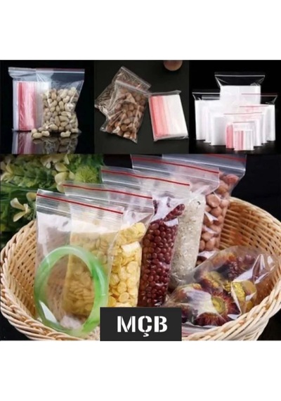 1000 Adet Kilitli Poşet Kilitli Torba 9x11cm Ambalaj Kına Ve Çerez Poşeti Şeffaf Naylon Torba