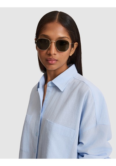 Pierre Cardin Kadın Mavi Gömlek Desenli 50328624-vr249
