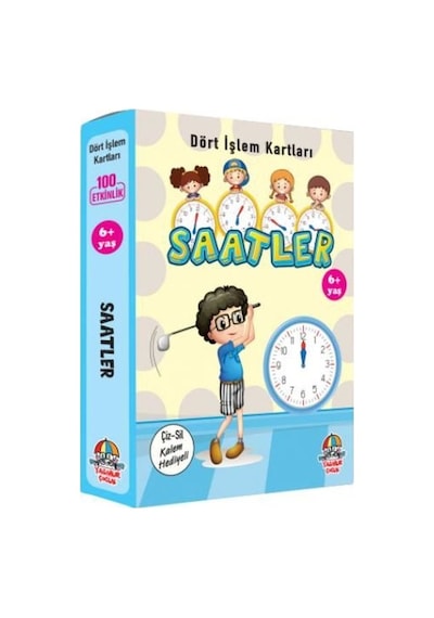Dört İşlem Kartları - Saatler (6+ Yaş)- Yağmur Çocuk