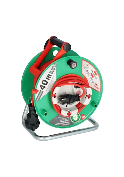 Brennenstuhl Garant G Bretec Serisi Ip44 Lisanslı Cablepilot 38+2 Metre Bahçe Ve Dış Mekan İçin Makaralı Kablo