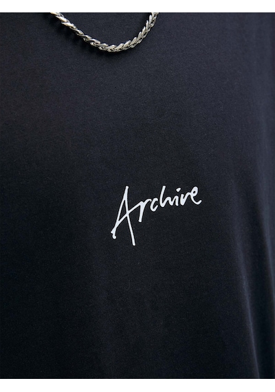 Jack & Jones Dynamic Script Erkek Siyah Tişört 12273310-b Siyah