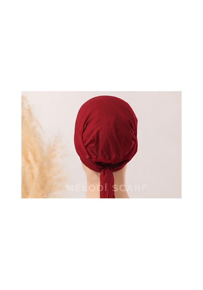 Melodi Scarf Tesettür Silikonlu Kaymaz Bone - Likralı Bağlamalı Bone - Sıkmayan Rahat Nefes Alan Kumaş Bordo Melodi Scarf Tesettür Silikonlu Kaymaz Bone - Likralı Bağlamalı Bone - Sıkmayan Rahat Nefes Alan Kumaş Bordo