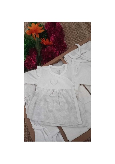 Caramell Barbosa 10'lu Hastane Çıkışı Kız Bebek Şık Model Ekru