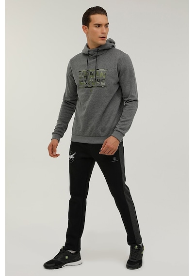 Lumberjack Kapüşonlu Slim Fit Gri Erkek Sweatshirt 2WSD40052PR Gri