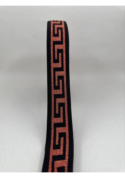 Paşateks 4 Cm Simli Dokuma Lastik-5 Metre-siyah