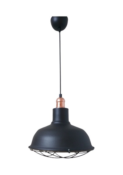 Retro Metal Siyah Dekoratif Bakır Duylu Kafesli Siyah İçi Siyah Kafe Mutfak Avize Çap:30 Cm-dy542 Beyaz