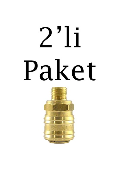 Brio Hava Hortum Erkek Gövde Kamalı 1/4 2'li