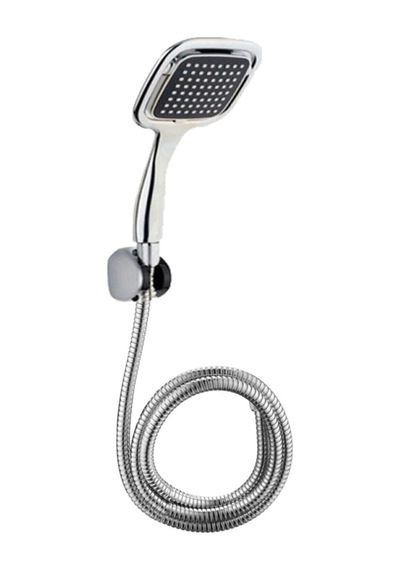 Siyah Kare Lüx Duş Banyo Seti Duş Başlığı Duş Hortumu Duş Mafsalı Lüx Banyo Duş Seti Duş Seti Krom T Renkli