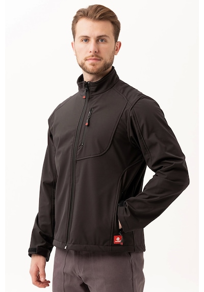 Armadillo Salina Mont Erkek Su İtici Rüzgar Geçirmez Softshell Kışlık Outdoor Mont Siyah