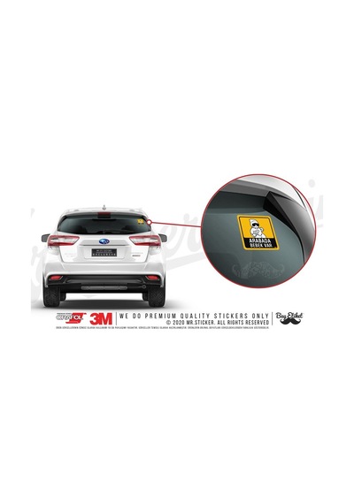 Bay Etiket Bob2 Arabada Bebek Var Sticker