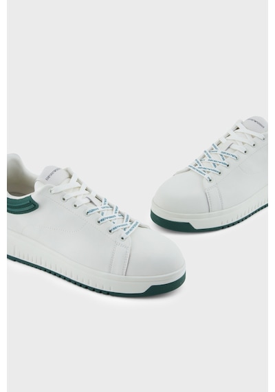 Emporio Armani Erkek Ayakkabı Em003663 Af18212 M0095 Beyaz-haki Beyaz-haki