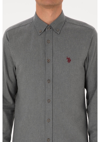 U.s. Polo Assn. Erkek Gri Gömlek Basic 50316721-vr024 Gri U.s. Polo Assn. Erkek Gri Gömlek Basic 50316721-vr024 Gri