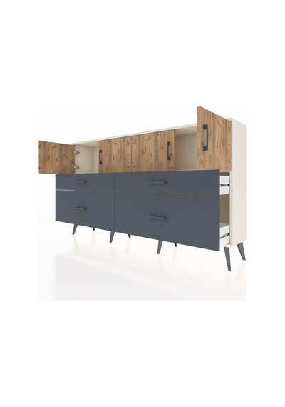 Arges Konsol 2 Raflı 4 Çekmeceli 4 Kapaklı 176x30x99 Aytaşı-çam/a Aytaşı-çam/antrasit Arges Konsol 2 Raflı 4 Çekmeceli 4 Kapaklı 176x30x99 Aytaşı-çam/a Aytaşı-çam/antrasit
