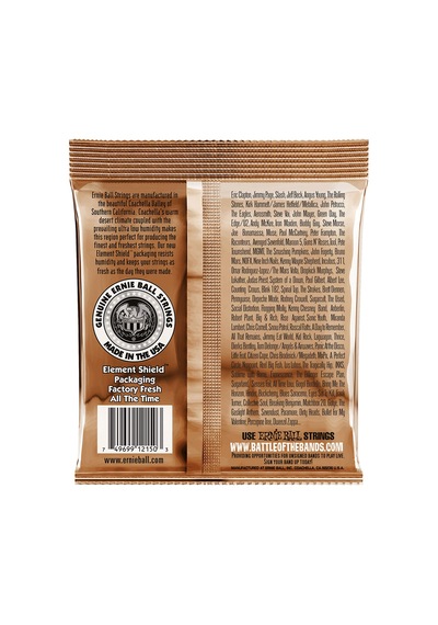 Ernie Ball 2150 Earthwood Phosphor Bronze Extra Slinky Akustik Gitar Teli (10-50)