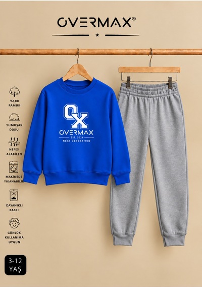 Overmax Baskılı Çocuk Sweatshirt & Eşofman Altı Takım 3-12 Yaş Saks Mavi Üst-gri Alt - 920690286 Saks Mavi Üst-gri Alt Overmax Baskılı Çocuk Sweatshirt & Eşofman Altı Takım 3-12 Yaş Saks Mavi Üst-gri Alt - 920690286 Saks Mavi Üst-gri Alt