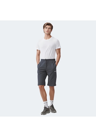 Slazenger VILJA I Erkek Cepli Kapri Koyu Gri Şort