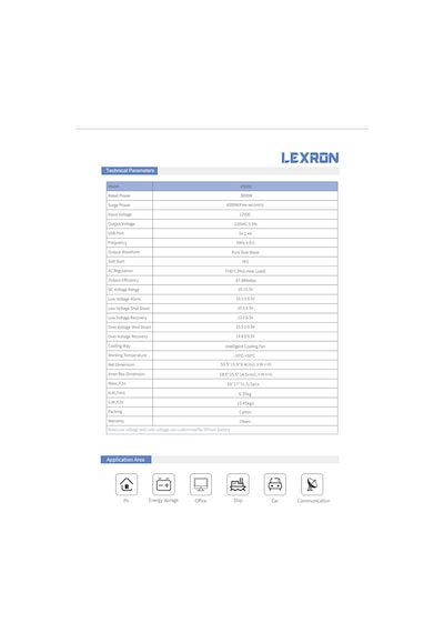 Lexron 3kw 12v Tam Sinüs Inverter