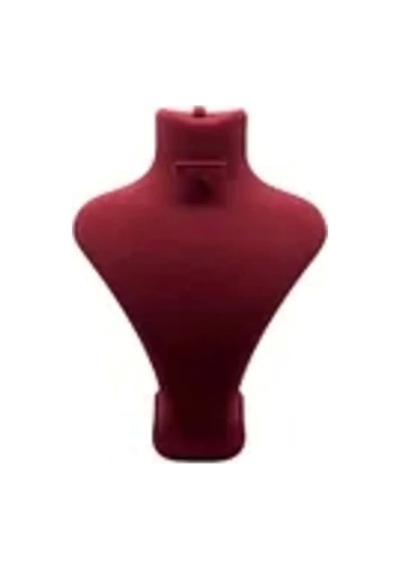 Yerli Üretim Londra Model Süet Kumaş Kırmızı Renk 28/ 22 Cm Kolye Sergileme Mankeni Çok Renkli