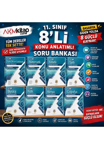Bilgi Sarmal 11.sınıf Maarif Soru Bankası Seti 8 Kitap