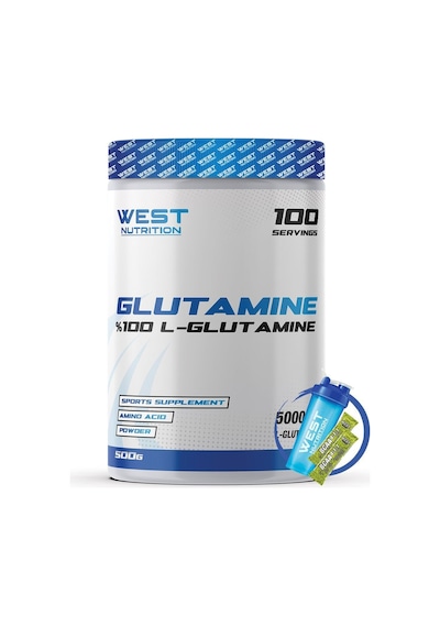West Nutrition L-Glutamin 500 Gr 100 Servis Aromasız + Hediye