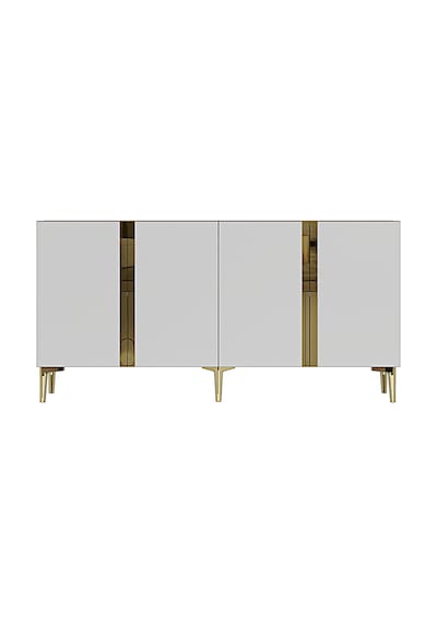 Ka1598dbg Anka Konsol Ve Tv Sehpası Safirmeşe-beyaz-gold 150cm