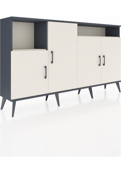 Arges Konsol 5 Raflı 4 Kapaklı 176x30x99 Antrasit-aytaşı Aytası - Antrasıt Arges Konsol 5 Raflı 4 Kapaklı 176x30x99 Antrasit-aytaşı Aytası - Antrasıt